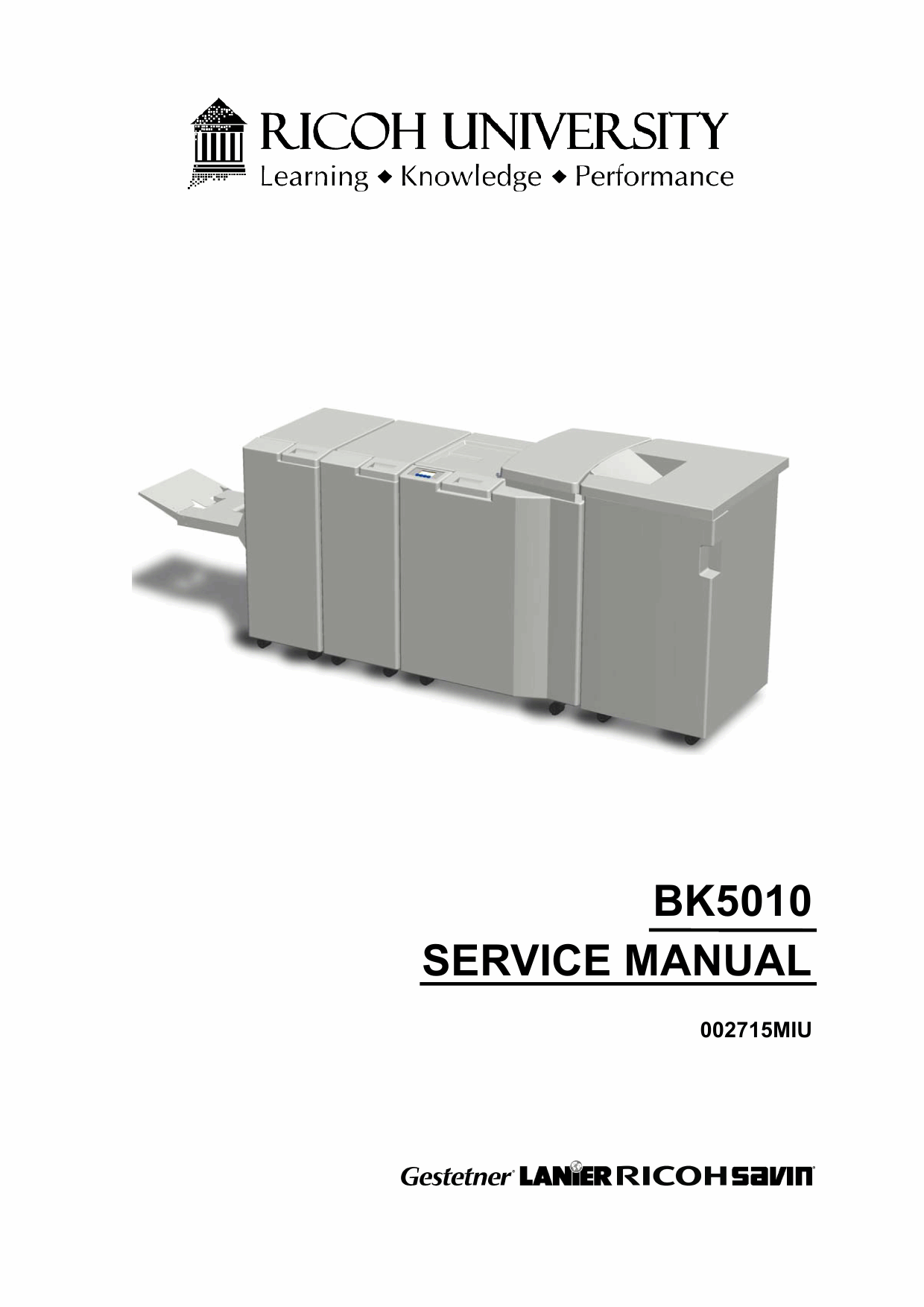 RICOH Options BK5010 Booklet-Maker Service Manual PDF download-1